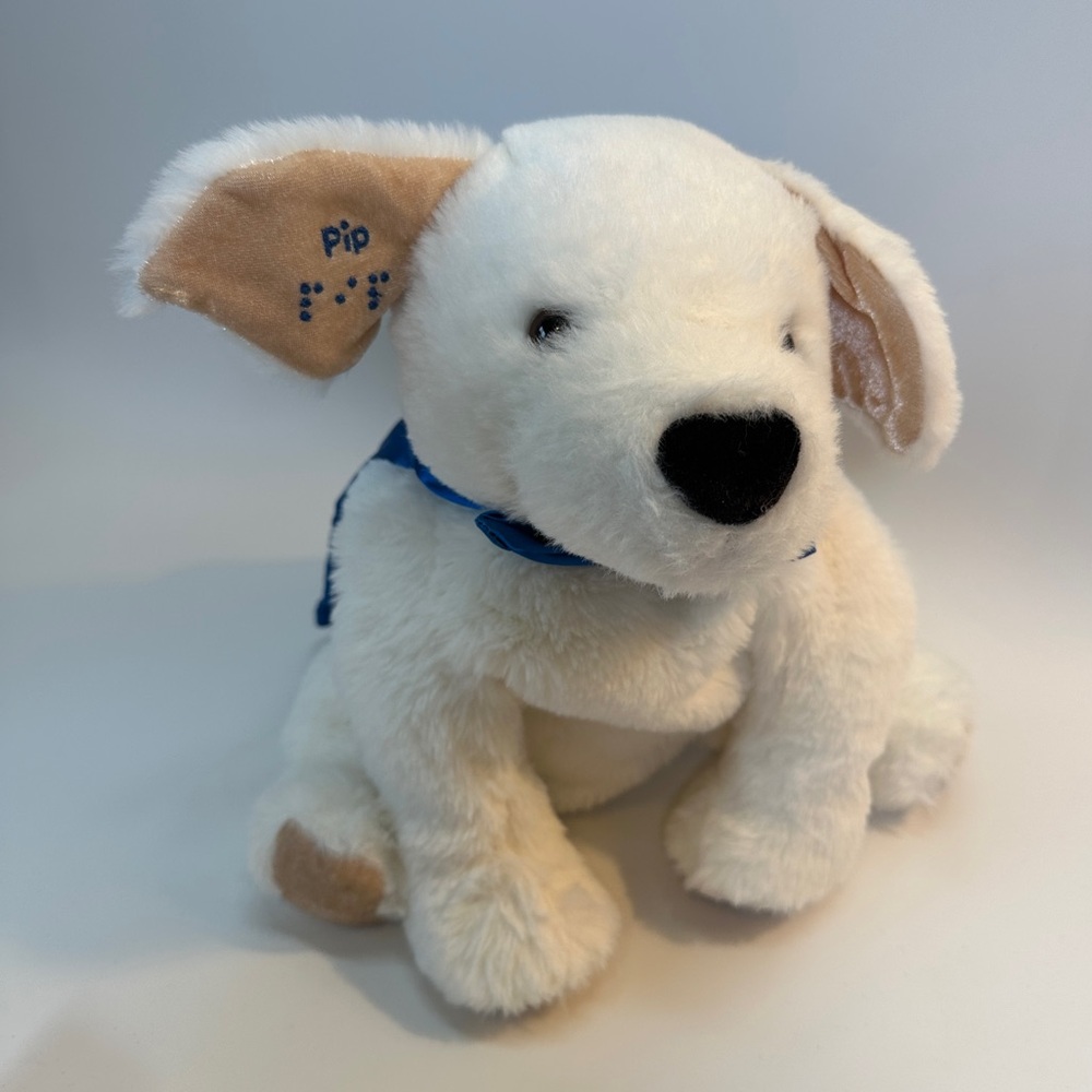 Pip Braille Dog Puppy Plush Stuffed Animal‎ Lovey Companion Guide Dog